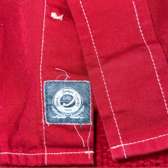 Jantzen Mens Dress Shirt mens size large red button down cowboy western holiday - Picture 11 of 12